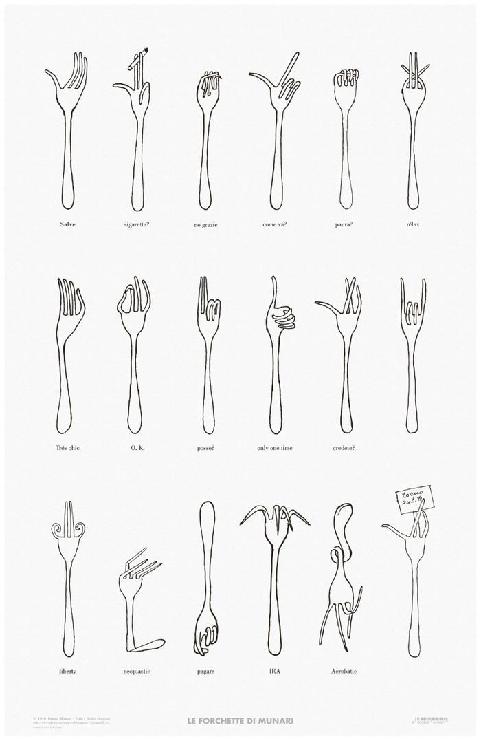 Forchette Parlanti by Bruno Munari